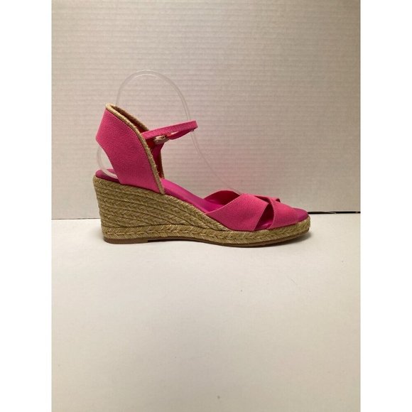 Stuart Weitzman Women's Fuchsia Mirela II Espadrille Wedge Sz 10B - Picture 5 of 9